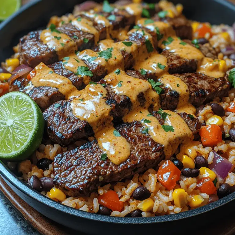 If you are on the lookout for a dish that combines bold flavors, satisfying textures, and convenience, look no further than Sizzling Steak & Queso Rice. This recipe has quickly become a favorite in many households, thanks to its hearty ingredients and the delightful fusion of ingredients that come together to create a memorable meal. Whether you are cooking for a family dinner or a quick weeknight meal, Sizzling Steak & Queso Rice delivers the kind of comfort food that brings everyone to the table and keeps them coming back for more.