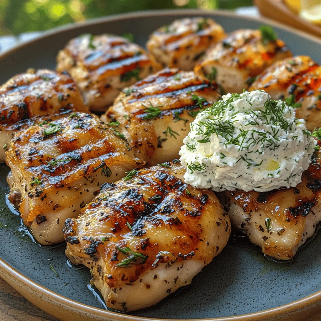 The delightful flavors of the Mediterranean come together in this Grilled Greek Chicken with Whipped Feta recipe, making it a perfect choice for summer cookouts or weeknight dinners. This dish features succulent chicken thighs marinated in a zesty mix of olive oil, lemon, and aromatic herbs, paired with a rich and creamy whipped feta that elevates the meal to new heights. Not only is this dish a feast for the senses, but it also carries cultural significance rooted deeply in Greek culinary traditions.