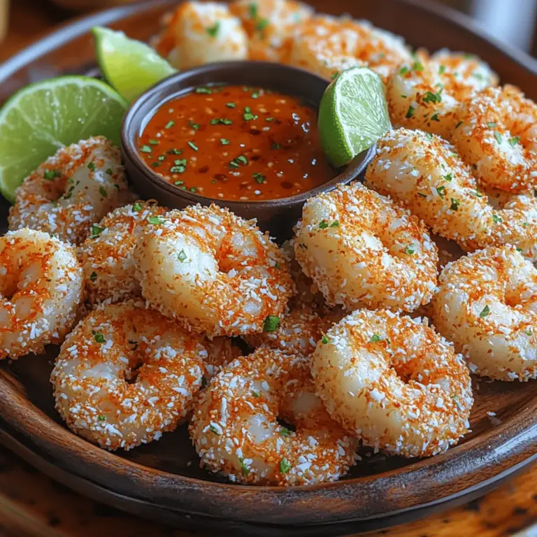 Imagine sinking your teeth into a perfectly crispy, golden-brown morsel of shrimp, infused with the sweet and tropical essence of coconut. Crunchy Island Coconut Shrimp is not just a dish; it's an experience that transports you straight to sun-soaked beaches lined with palm trees. This beloved appetizer hails from the coastal regions, where fresh seafood is abundant and the flavors of the tropics inspire culinary creativity. Renowned for its delightful crunch and rich flavor profile, coconut shrimp has gained popularity in restaurants and homes alike, often featured on appetizer menus and served at festive gatherings.
