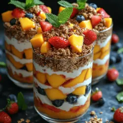 Yogurt parfaits have taken the culinary world by storm, becoming a staple in cafes, restaurants, and homes alike. Their popularity lies in their versatility; they can be enjoyed as a breakfast treat, a nutritious snack, or a delightful dessert. Layered with creamy yogurt, vibrant fruits, and crunchy granola, parfaits provide a balance of flavors and textures that make every spoonful a joy.