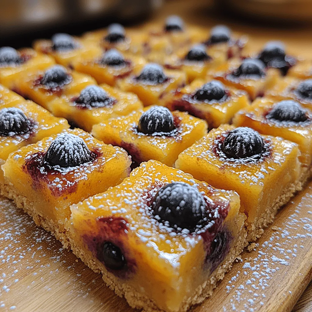 If you're looking for a delightful dessert that perfectly captures the essence of summer, look no further than Zesty Blueberry Lemon Dream Bars. These delectable bars combine the tartness of fresh lemons with the sweetness of ripe blueberries, all nestled atop a buttery, crumbly crust. Each bite is a harmonious blend of flavors and textures that will leave your taste buds dancing with joy. Perfect for outdoor gatherings, family picnics, or simply as a treat to brighten your day, these bars are sure to become a beloved favorite in your recipe repertoire.