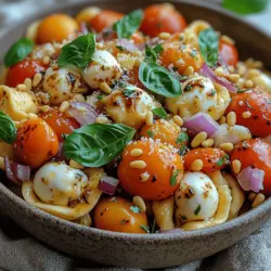 Salads have long been celebrated in the culinary world for their versatility and health benefits. They serve as a canvas for creativity, allowing cooks to experiment with a variety of ingredients while adhering to dietary preferences. The Refreshing Tomato Basil Tortellini Salad is a testament to this tradition, showcasing the classic flavors of Italy, particularly through the use of ingredients like tortellini, fresh tomatoes, and fragrant basil. This salad marries the heartiness of pasta with the freshness of vegetables, making it a balanced meal that is both satisfying and nourishing.