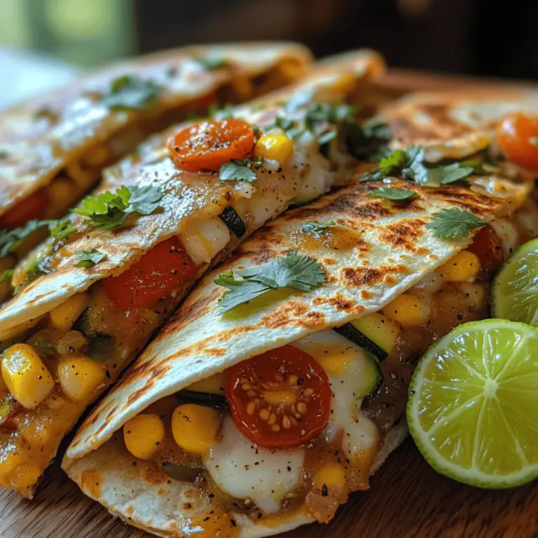 The foundation of any great quesadilla is the tortilla, and for our Sunshine Summer Vegetable Quesadillas, we recommend using whole-wheat tortillas. Whole-wheat tortillas are made from whole grain flour, which retains the bran, germ, and endosperm of the wheat kernel, making them a healthier option compared to their white flour counterparts.