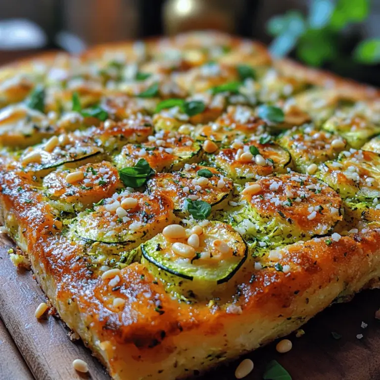 Zucchini Scarpaccia is a delightful and traditional Italian dish that showcases the versatility of zucchini in a savory cake form. Hailing from regions like Tuscany and Liguria, Scarpaccia is not just a dish for special occasions; it can effortlessly grace a casual family meal or serve as a delightful appetizer at gatherings. Its unique blend of flavors and textures makes it appealing to both seasoned food lovers and those new to Italian cuisine.
