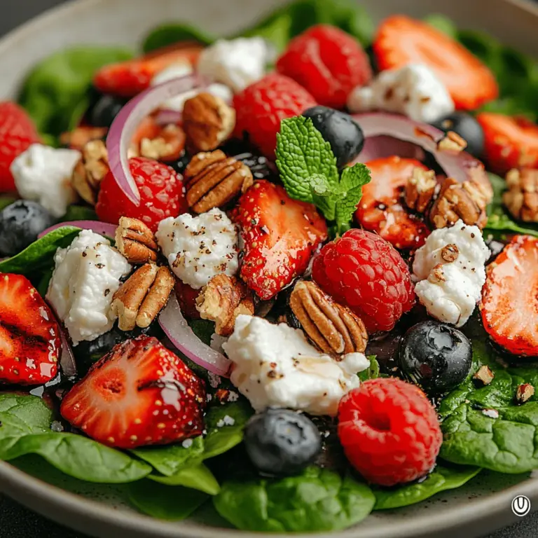 As the warm sun graces us with longer days and the vibrant colors of summer produce fill the markets, there’s no better time to indulge in a refreshing salad that celebrates these seasonal delights. Enter the Berry Bliss Spinach Delight—a visually stunning and nutritionally rich salad that combines the earthiness of fresh spinach with the sweetness of berries. This delightful dish not only pleases the palate but also nourishes the body, making it an excellent choice for anyone looking to embrace a healthy lifestyle.