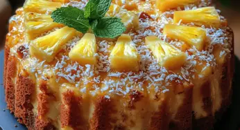 Tropical Bliss Pineapple Condensed Milk Cake