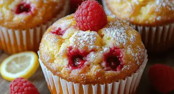 Zesty Lemon Raspberry Muffins Recipe