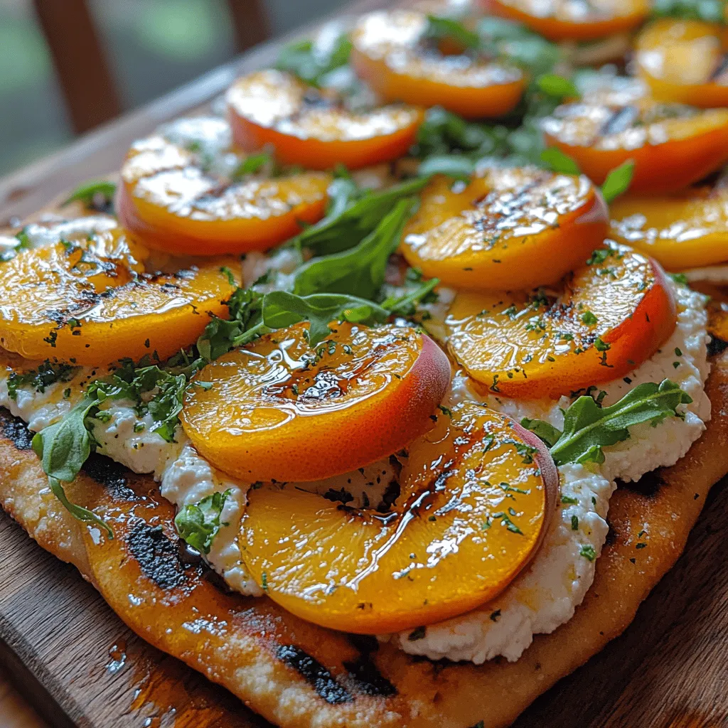 The culinary landscape has witnessed an exciting surge in the popularity of flatbreads, which have become staples in contemporary cuisine. Their versatility and ease of preparation make them the perfect foundation for a myriad of toppings, from savory to sweet. One of the standout creations in this realm is the Peach Ricotta Grilled Flatbread, which artfully combines the luscious sweetness of ripe peaches with the creamy richness of ricotta cheese. This dish not only exemplifies a harmonious blend of sweet and savory but also celebrates the best of summer's bounty.
