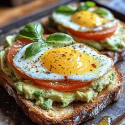 The foundation of any good toast lies in the bread, and choosing the right type can significantly impact both the flavor and nutritional value of your Avocado Tomato Toast. Whole grain bread is an excellent choice, as it is packed with fiber, vitamins, and minerals that are often stripped away in white bread. The fiber content in whole grain bread promotes digestive health and helps you feel fuller for longer, making it a smart choice for breakfast.