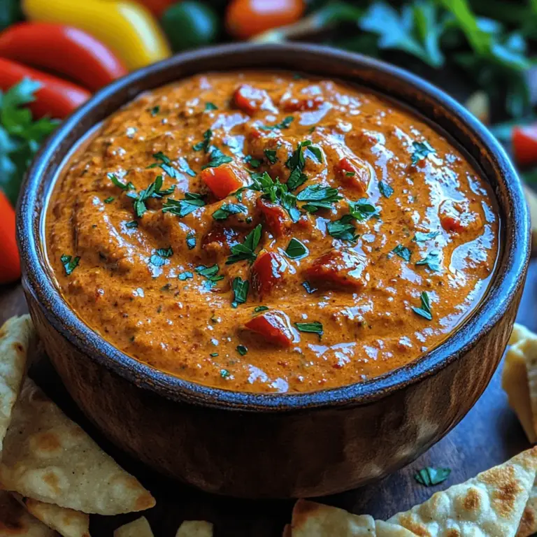 At the heart of this creamy dip are roasted red peppers, which are renowned for their unique taste and versatility. When red bell peppers are roasted, they undergo a remarkable transformation. The cooking process enhances their natural sweetness, turning what is already a delicious vegetable into something truly extraordinary. Roasting not only brings out the sugars in the peppers but also adds a smoky, slightly charred flavor that elevates the dip to new heights.