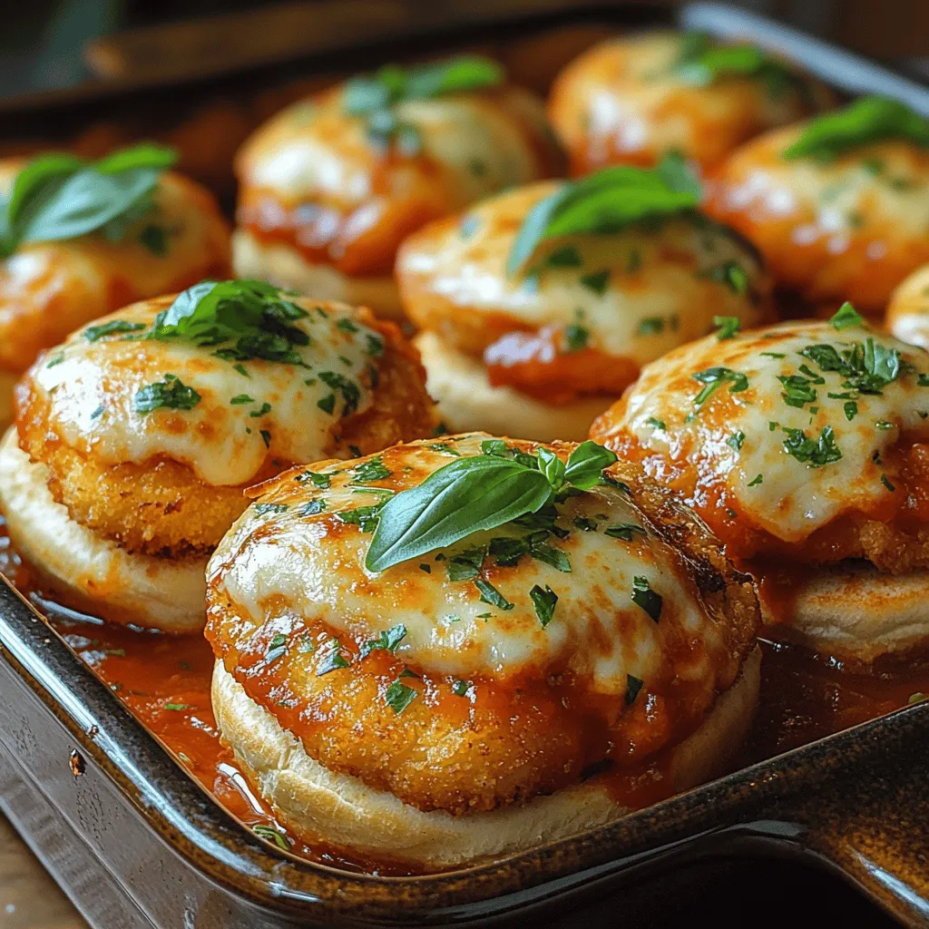 Welcome to the delightful world of Savory Chicken Parmesan Sliders! If you're on the hunt for a dish that combines comfort and flavor, look no further. These sliders are an irresistible twist on the classic chicken parmesan, featuring tender, breaded chicken cutlets, gooey mozzarella cheese, and zesty marinara sauce, all embraced by soft slider buns. Whether you're hosting a party, cheering on your favorite team during game day, or simply enjoying a cozy family dinner, these sliders are bound to become a standout favorite at your table.