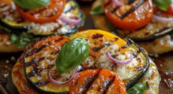 Colorful Grilled Vegetable Flatbread: A Vibrant and Healthy Delight