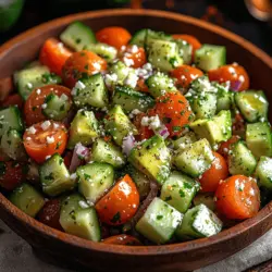 In the world of healthy eating, salads often take the spotlight as a go-to choice for those seeking fresh, nutritious meals. Among the myriad of salad options, the Refreshing Tomato Cucumber Avocado Salad stands out for its vibrant colors, delightful textures, and a burst of flavors that tantalize the taste buds. This salad is not only a feast for the eyes but also a powerhouse of nutrients, making it a perfect companion for anyone on a health-conscious journey. The combination of fresh ingredients creates a dish that is light yet satisfying, making it ideal for a quick lunch, a side for dinner, or even a centerpiece for a summer barbecue.