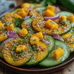Tropical ingredients bring a unique flair to our meals, infusing them with vibrant colors and exhilarating flavors. The combination of cucumbers and mangoes in this salad captures the essence of summer, evoking images of sandy shores and swaying palm trees. Each bite is a celebration of nature’s bounty, and understanding the role of these ingredients is key to appreciating this dish fully.