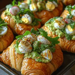 If you're looking for a delightful twist on a classic dish, look no further than creamy avocado egg salad on croissants. This gourmet-inspired recipe combines the rich flavors of creamy avocado and protein-packed eggs, creating a salad that is not only delicious but also visually appealing. The beauty of this dish lies in its versatility—it can be served as a light lunch, a hearty brunch option, or even a picnic favorite. The addition of buttery croissants elevates this salad, transforming it from a simple meal into an elegant treat that is sure to impress your family and friends.