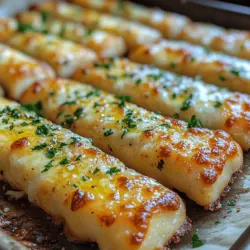 Imagine sinking your teeth into a warm, gooey stick of cheese, infused with the savory aroma of garlic. Each bite offers a delightful contrast between the crispy exterior and the soft, melty interior. The flavor profile is a harmonious blend of rich mozzarella and sharp Parmesan, perfectly complemented by the subtle kick of garlic and the freshness of dried herbs. This combination is not just a treat for the palate; it's a comfort food that can be enjoyed any time of the day.