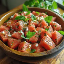 As the temperature rises and summer days stretch long into the evening, few dishes capture the essence of the season quite like a Refreshing Watermelon Feta Mint Salad. This delightful medley of flavors and textures has gained immense popularity in recent years, becoming a staple at picnics, barbecues, and outdoor gatherings. The vibrant sweetness of ripe watermelon, the creamy tang of feta cheese, and the invigorating aroma of fresh mint come together in a salad that is not only visually appealing but also tantalizing to the taste buds.
