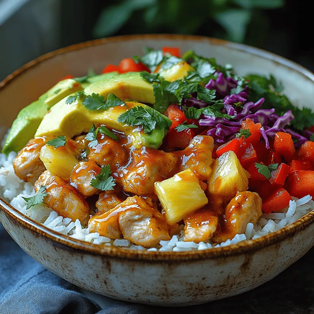 Imagine a dish that not only tantalizes your taste buds but also transports you straight to a sun-soaked beach with the gentle sounds of waves lapping at the shore. The Tropical Chicken Rice Bowl is just that—a vibrant, fresh, and wholesome meal that encapsulates the essence of tropical cuisine. With its medley of flavors and textures, this dish is perfect for those who crave a healthy yet satisfying meal that fits seamlessly into a busy lifestyle.