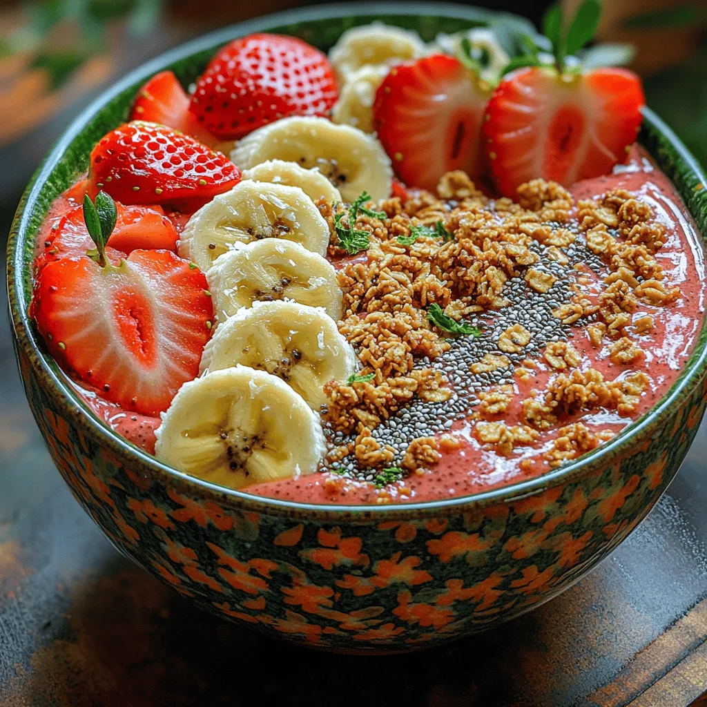 In recent years, smoothie bowls have surged in popularity, captivating health enthusiasts and food lovers alike. These colorful, nutrient-packed bowls are not just visually appealing; they also offer a delicious way to incorporate a variety of wholesome ingredients into your diet. Whether enjoyed as a refreshing breakfast, a quick snack, or a post-workout replenishment, smoothie bowls provide a versatile canvas for creativity. One standout recipe that embodies the essence of this trend is the Strawberry Banana Bliss Smoothie Bowl.