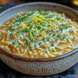 If you're looking to elevate your weeknight dinners or impress your guests at a gathering, the Zesty Herb-Infused Creamy Lemon Garlic Orzo is a dish that checks all the boxes. This recipe combines the delightful texture of orzo with a creamy sauce enriched with the vibrant flavors of lemon and garlic, making it a refreshing and comforting choice for any occasion. What truly sets this dish apart is its harmonious blend of fresh herbs, which infuse the orzo with a burst of flavor that is both invigorating and satisfying.