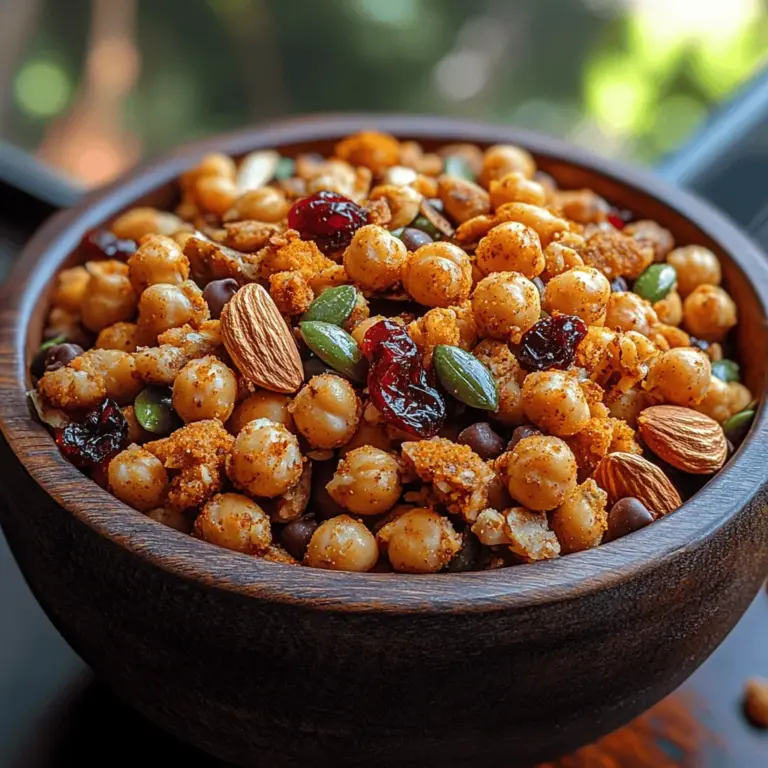 In the world of snack foods, it can be challenging to find options that are both satisfying and nutritious. The Chickpea Crunch Munch Mix rises to the occasion as a delightful solution that tantalizes the taste buds while providing a wealth of health benefits. This recipe is more than just a trail snack; it is a harmonious blend of flavors and textures designed to keep your energy levels high and your cravings at bay.