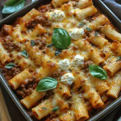 Cozy Baked Rigatoni with Meat Sauce