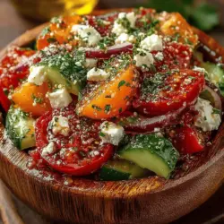 Mediterranean cuisine is celebrated around the world for its vibrant flavors, colorful presentations, and emphasis on fresh, wholesome ingredients. This cooking tradition, which spans countries from Greece to Italy, is not only a feast for the senses but also a dietary approach that prioritizes health and well-being. The Mediterranean diet is characterized by a rich variety of fruits, vegetables, whole grains, legumes, nuts, and healthy fats, particularly olive oil. The Refreshing Mediterranean Delight Salad embodies these principles perfectly, serving as a delightful introduction to the bold and fresh flavors that define this region’s culinary heritage.