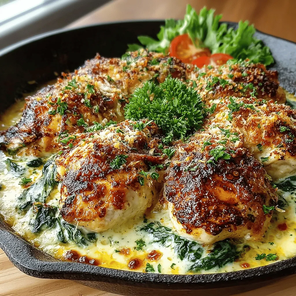 If you're on the hunt for a dish that embodies comfort and flavor, look no further than the Creamy Garlic Chicken & Spinach Bake. This delightful recipe marries tender chicken breasts with a luscious, creamy sauce, all while incorporating fresh spinach for a burst of color and nutrition. Ideal for weeknight dinners and family gatherings alike, this dish not only satisfies the palate but also simplifies your cooking routine with its straightforward preparation.