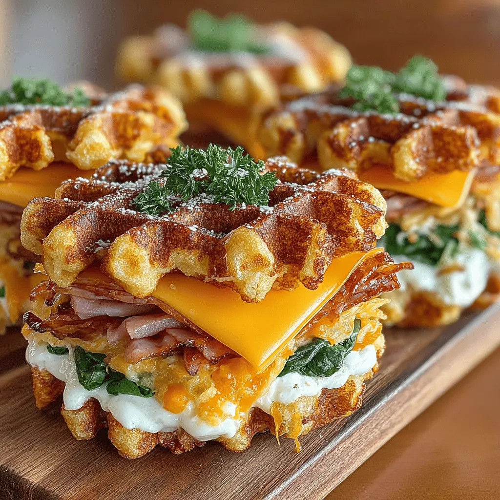 In recent years, the culinary world has embraced the concept of savory waffles, transforming a traditionally sweet breakfast staple into a versatile meal option that tantalizes the taste buds. These innovative dishes have gained traction for their ability to combine the comforting texture of waffles with the satisfying heartiness of a sandwich. The Savory Cheddar Chive Waffle Sandwiches exemplify this trend, marrying the rich flavors of sharp cheddar cheese with the fresh brightness of chives, creating a delightful culinary experience that can be enjoyed any time of day—whether for breakfast, brunch, or a quick lunch.