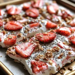 In the world of healthy snacking, Fresh Strawberry Yogurt Bark stands out not only for its vibrant colors and refreshing taste but also for its simplicity and nutrition. This delightful treat combines the creaminess of Greek yogurt with the natural sweetness of strawberries, making it an ideal option for those seeking a guilt-free dessert or a quick snack. The combination of yogurt and fruit offers a satisfying balance of flavors while providing a host of health benefits. In this article, we will explore the ingredients, preparation, and benefits of this delicious yogurt bark, ensuring you have all the information you need to create this delightful treat at home.
