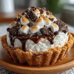 When making your S’mores Delight Pie, the choice between semi-sweet and milk chocolate chips can significantly affect the flavor profile of your dessert. Semi-sweet chocolate chips offer a rich, deep chocolate flavor with a slight bitterness that balances the sweetness of the pie. This option is perfect for those who enjoy a more intense chocolate experience. On the other hand, milk chocolate chips bring a creamier, sweeter taste, making them ideal for those who prefer a softer chocolate flavor that pairs beautifully with the marshmallow and cream cheese filling. Depending on your preference or the preferences of your guests, you can choose one or even combine both types of chocolate chips for a unique flavor dimension.