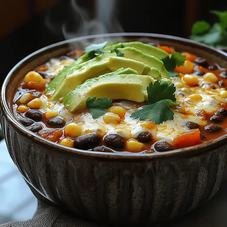 Chili is more than just a dish; it’s a culinary tradition that brings warmth and comfort, especially during colder months. Among the myriad of chili recipes out there, Smoky Chipotle Black Bean Chili stands out with its rich, deep flavors and satisfying texture. This dish, which melds the heat of chipotle peppers with the earthiness of black beans, draws inspiration from traditional Mexican and Southwestern American cuisines. It embodies not only the vibrant flavors of these regions but also the versatility and creativity that chili-making allows.