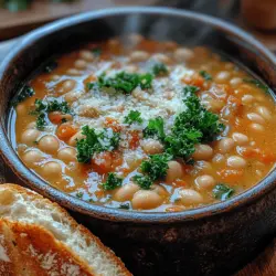 Hearty Tuscan White Bean Soup with a Twist