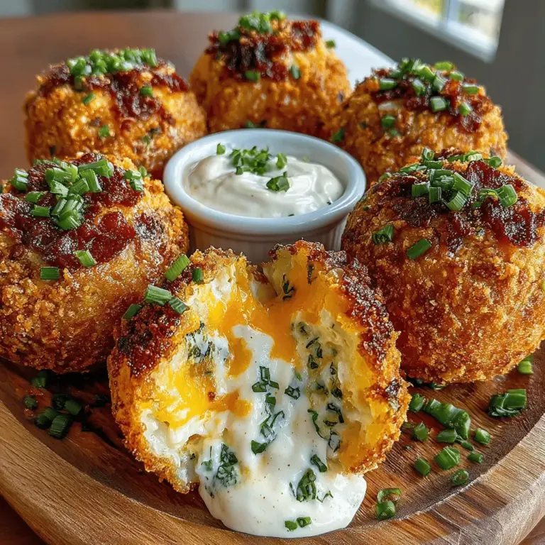 Crispy Pepper Jack Potato Bombs are a mouthwatering delight that seamlessly merges the comforting essence of potatoes with the zesty kick of pepper jack cheese. These delightful morsels are an ideal choice for various occasions—whether you're hosting a party, enjoying a casual family dinner, or simply craving a tasty snack. Their unique combination of flavors and textures makes them a versatile addition to any meal. As you dive into creating these potato bombs, you will discover a step-by-step process that is not only straightforward but also fun, allowing you to impress family and friends with your culinary skills.