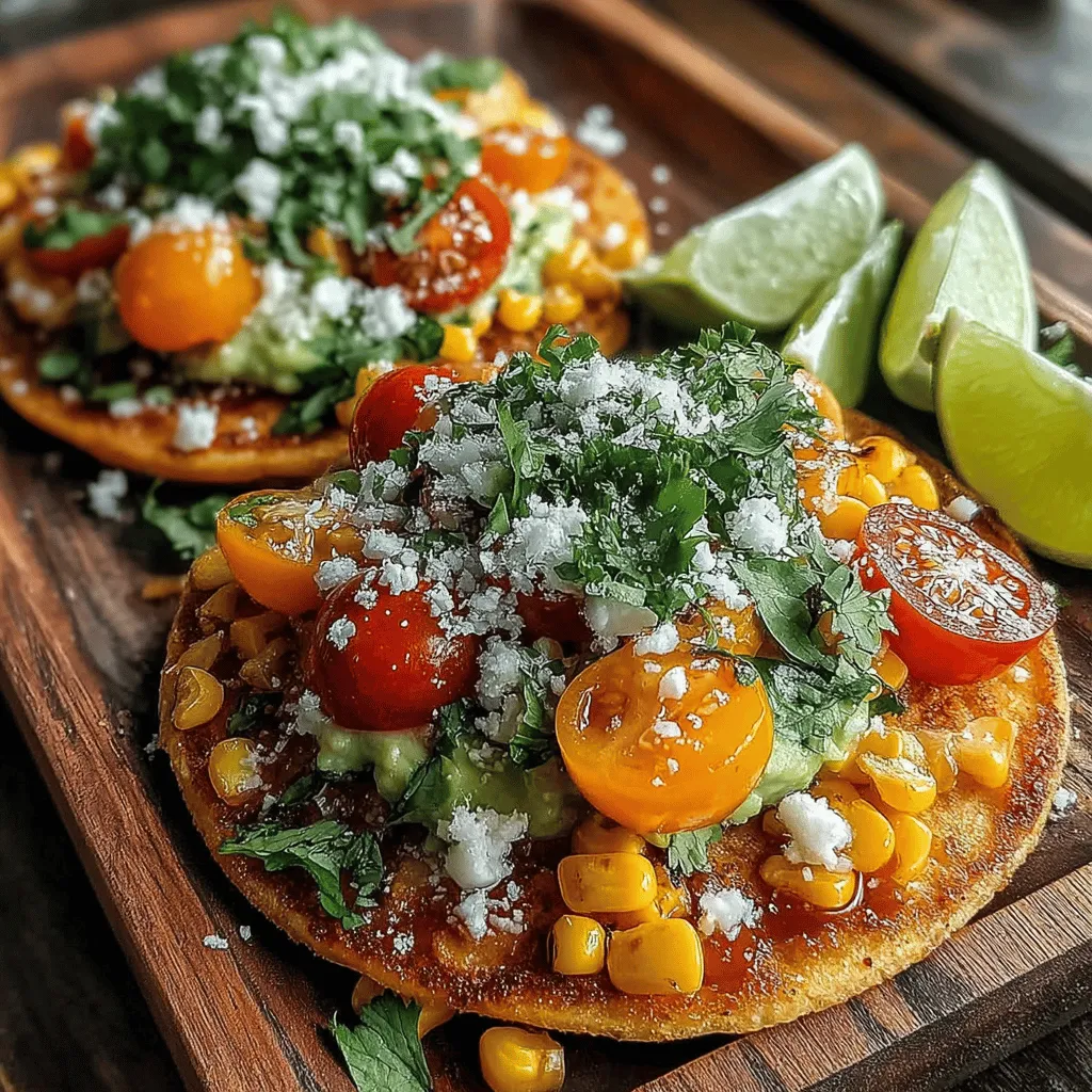 If you're searching for a vibrant and flavorful dish that can easily transition from a light meal to a crowd-pleasing appetizer, look no further than creamy sweet corn and avocado tostadas. This recipe stands out not only for its delightful taste but also for its health-conscious ingredients, making it an excellent choice for anyone looking to enjoy a nutritious yet satisfying bite. The harmonious combination of sweet corn, creamy avocados, and tangy Greek yogurt creates an indulgent texture that elevates this dish to another level. Whether you're hosting a casual family dinner or a festive gathering, these tostadas promise to be a hit among guests of all ages.