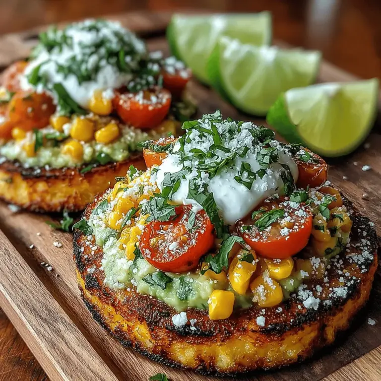 If you're searching for a vibrant and flavorful dish that can easily transition from a light meal to a crowd-pleasing appetizer, look no further than creamy sweet corn and avocado tostadas. This recipe stands out not only for its delightful taste but also for its health-conscious ingredients, making it an excellent choice for anyone looking to enjoy a nutritious yet satisfying bite. The harmonious combination of sweet corn, creamy avocados, and tangy Greek yogurt creates an indulgent texture that elevates this dish to another level. Whether you're hosting a casual family dinner or a festive gathering, these tostadas promise to be a hit among guests of all ages.