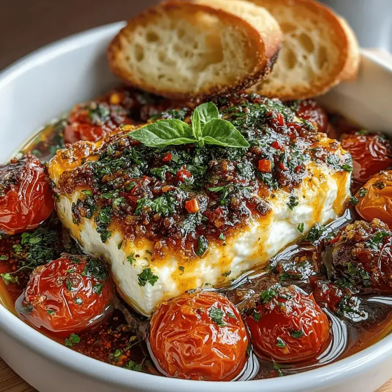 The Baked Tomato Feta Delight is a culinary treasure that perfectly captures the essence of Mediterranean cooking. This dish has gained immense popularity for its rustic charm and an abundance of flavor that makes it a delightful addition to any meal. The appeal of this recipe lies not only in its mouthwatering taste but also in its simplicity, allowing even novice cooks to create a dish that looks and tastes gourmet. Whether served as a vibrant appetizer, a hearty main course, or a side dish that complements a variety of meals, Baked Tomato Feta Delight is sure to impress.