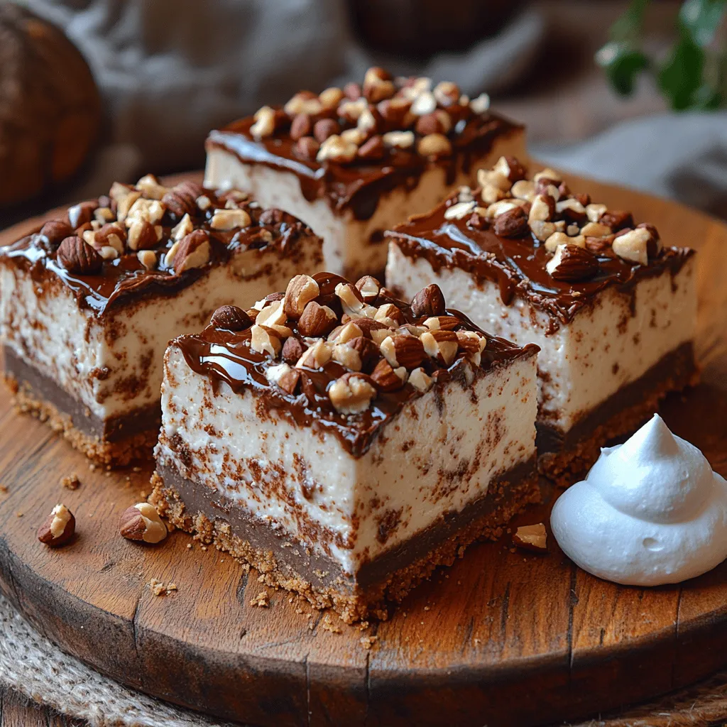 If you’re in search of a dessert that combines the rich creaminess of cheesecake with the irresistible allure of Nutella, look no further than these decadent Nutella cheesecake bars. This dish is a delightful fusion of flavors and textures, offering a silky-smooth cheesecake filling nestled on a buttery crust, all topped with a luscious layer of Nutella. Whether you’re hosting a gathering, celebrating a special occasion, or simply treating yourself to something sweet, these cheesecake bars are sure to impress.