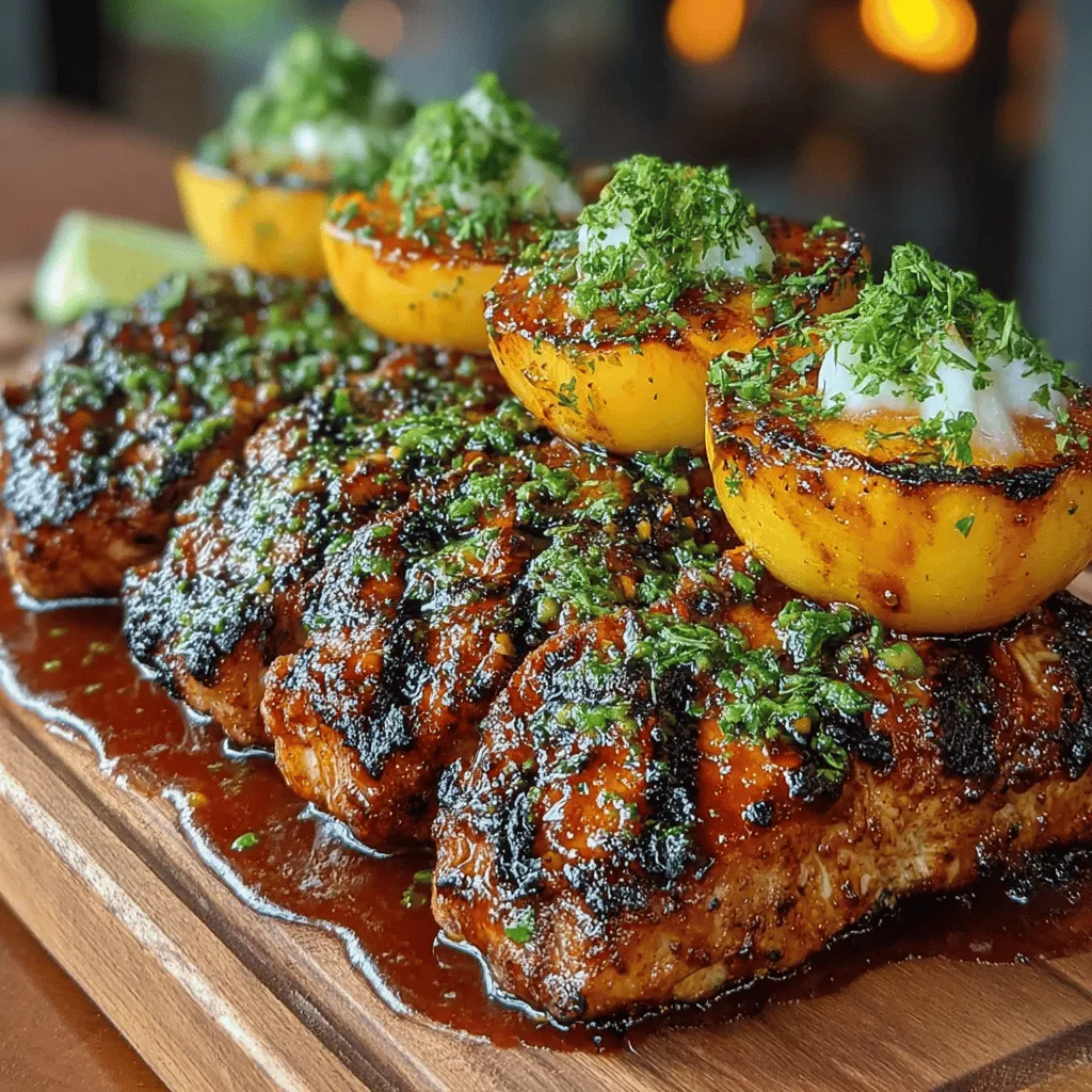 In the culinary world, summertime is synonymous with grilling, and what better way to elevate your outdoor cooking than with Juicy Grilled Peach BBQ Chicken? This delicious recipe expertly combines the smoky flavors of barbecue with the succulent sweetness of ripe peaches, resulting in a dish that not only delights the palate but also offers a refreshing twist to traditional chicken recipes. As the sun shines and the days grow longer, the outdoor grill becomes a focal point for gatherings with family and friends. This particular recipe stands out for its vibrant flavor profile and ease of preparation, making it perfect for both novice cooks and seasoned grill masters alike.