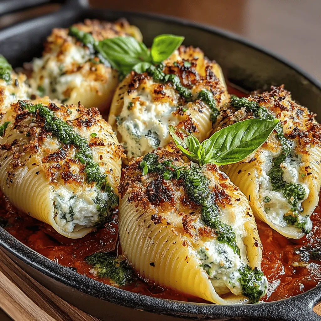 When it comes to pasta dishes that embody comfort and elegance, Lemon Ricotta Stuffed Shells with Pesto stands out as a delightful choice. This recipe combines the creamy richness of ricotta cheese with the zesty brightness of lemon, all enveloped in tender pasta shells and topped with vibrant pesto. The dish is not only a feast for the palate but also a visual treat, making it an ideal option for both casual family dinners and more formal gatherings.
