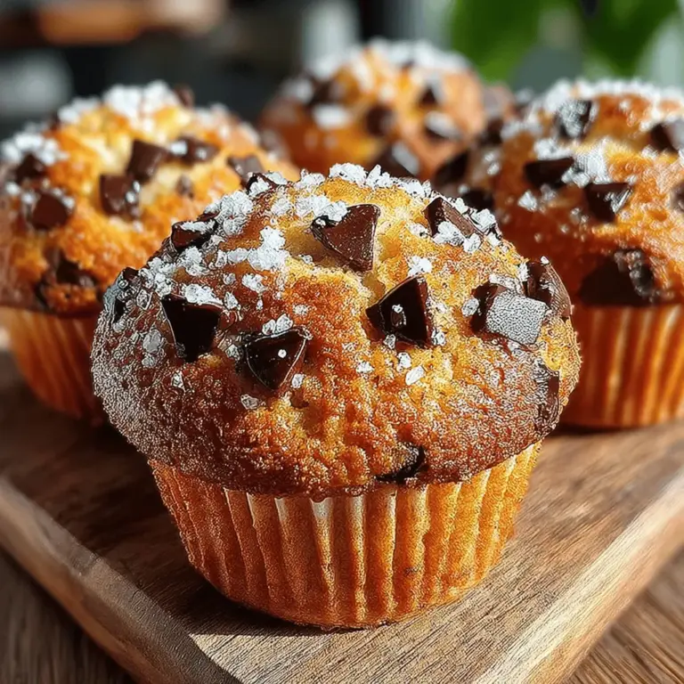 In the world of baking, few things bring as much joy as the aroma of freshly baked muffins wafting through the kitchen. Banana Bliss Chocolate Chip Muffins are a delightful treat that combines the natural sweetness of ripe bananas with rich, semi-sweet chocolate chips. This recipe not only satisfies your sweet tooth but also provides a comforting, homey experience that can be enjoyed at any time of the day. Whether you're looking for a quick breakfast option, a midday snack, or a sweet addition to your brunch spread, these muffins are sure to please.