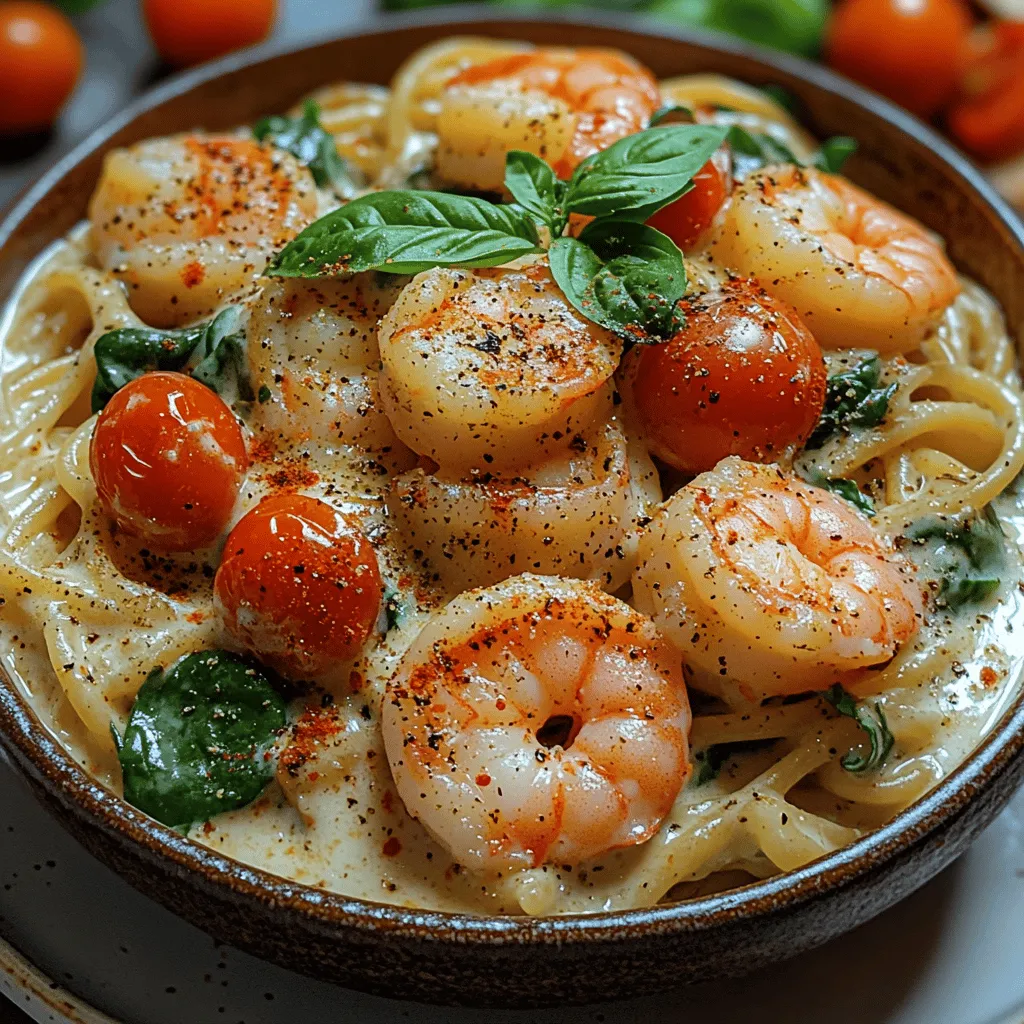 Exploring the rich and vibrant flavors of Italian cuisine can lead you to a culinary gem known as Creamy Tuscan Shrimp Linguine. This delightful dish is a perfect representation of Italy's ability to marry simplicity with sumptuous taste. Creamy Tuscan Shrimp Linguine brings together perfectly cooked linguine pasta, succulent shrimp, and a harmony of fresh vegetables, all enveloped in a luscious cream sauce. It's not just an ordinary weeknight meal; this dish has the elegance to shine at special gatherings, making it a versatile addition to any home cook's repertoire.