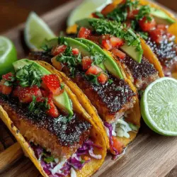 Tropical Tuna Tacos with Strawberry Slaw is a vibrant and refreshing dish that perfectly encapsulates the essence of summer. This unique recipe highlights the delightful combination of fresh sushi-grade tuna, a colorful strawberry slaw, and creamy avocado, all nestled within warm corn tortillas. With every bite, you'll experience a burst of flavors and textures that transport you to a sunny beachside getaway. This dish not only pleases the palate but also offers a plethora of health benefits, making it an excellent choice for anyone seeking a nutritious meal.