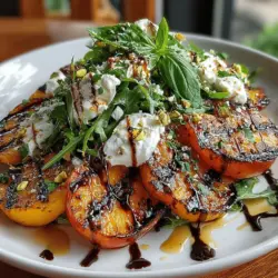The Grilled Peach & Burrata Salad is a delightful dish that beautifully marries the sweetness of grilled peaches with the creaminess of burrata cheese. This colorful salad not only serves as a feast for the eyes but also offers a complex interplay of flavors and textures that can elevate any meal, whether it’s a casual lunch or a sophisticated dinner gathering. With the perfect balance of sweet, savory, and creamy elements, this salad is a versatile addition to your culinary repertoire, making it a must-try for any food enthusiast.