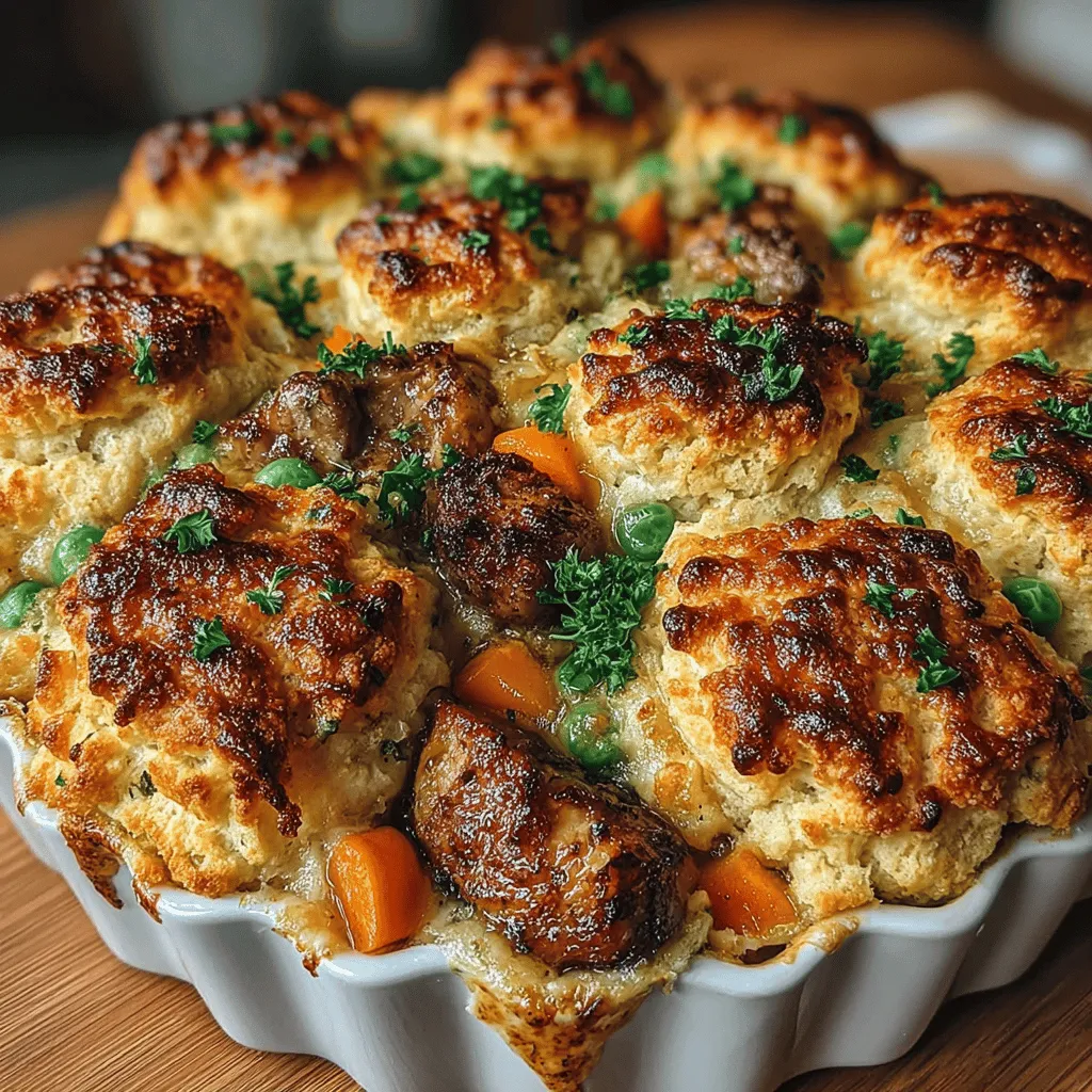Introducing the Rustic Garlic Herb Chicken Cobbler, a dish that embodies comfort and heartiness, making it a perfect centerpiece for family dinners, gatherings, or a cozy night in. This delightful recipe marries savory chicken and seasonal vegetables with a fluffy biscuit topping, creating a satisfying meal that warms both the body and soul. With its straightforward preparation and robust flavor profile, this cobbler stands out as an ideal choice for those looking to serve a nourishing and delicious dish without the fuss.