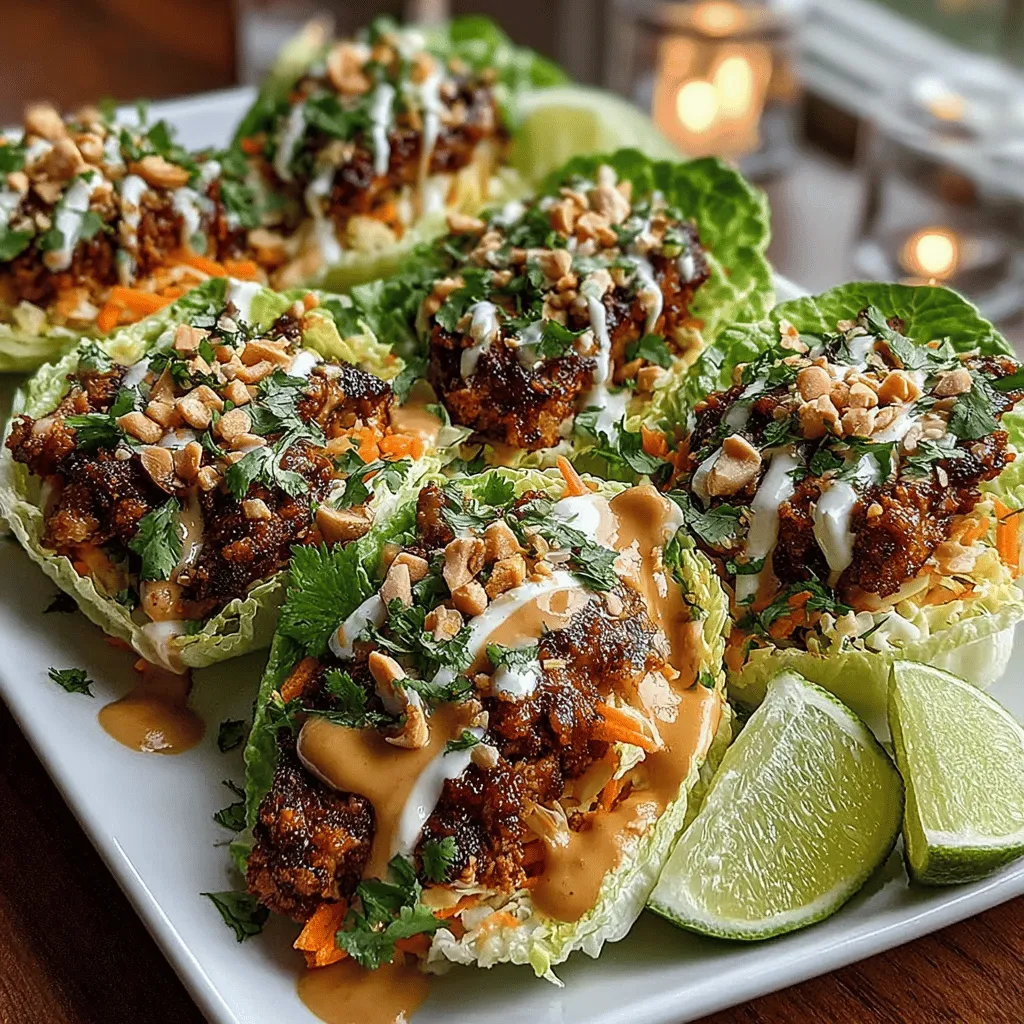 To truly appreciate the Spicy Thai Peanut Chicken Lettuce Boats, it's essential to delve into the ingredients that make this dish so special. The primary components include ground chicken, the sumptuous peanut sauce, and fresh lettuce leaves, each playing a critical role in creating a delicious and well-balanced meal.