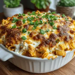 Spicy Comfort Casserole: Creamy Buffalo Chicken Pasta Bake