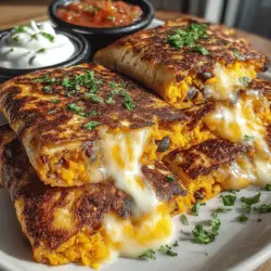 Sweet Potato Black Bean Quesadilla Pockets