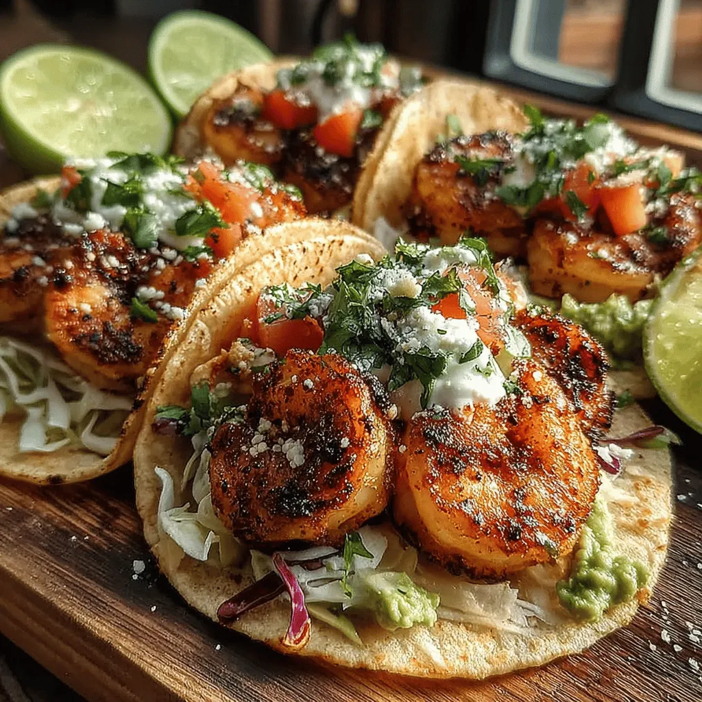 Zesty Lime & Cilantro Grilled Shrimp Tacos