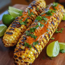 Grilled corn is a quintessential summer dish that brings a burst of flavor and joy to any outdoor gathering. The sweet, smoky taste of corn cooked over an open flame is a staple at barbecues, picnics, and beach outings. However, this recipe elevates the classic grilled corn experience with a zesty twist by slathering it in a spicy chili butter. This combination of smoky, spicy, and fresh flavors creates a delightful culinary experience that is sure to impress your family and friends. Whether you're hosting a barbecue or simply enjoying a meal outdoors, Zesty Grilled Corn with Spicy Chili Butter is the perfect addition to your summer menu.